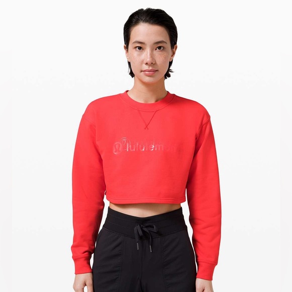 Lululemon All Yours Cropped Crew *Lunar New Year - Love Red - 8 - Picture 1 of 8